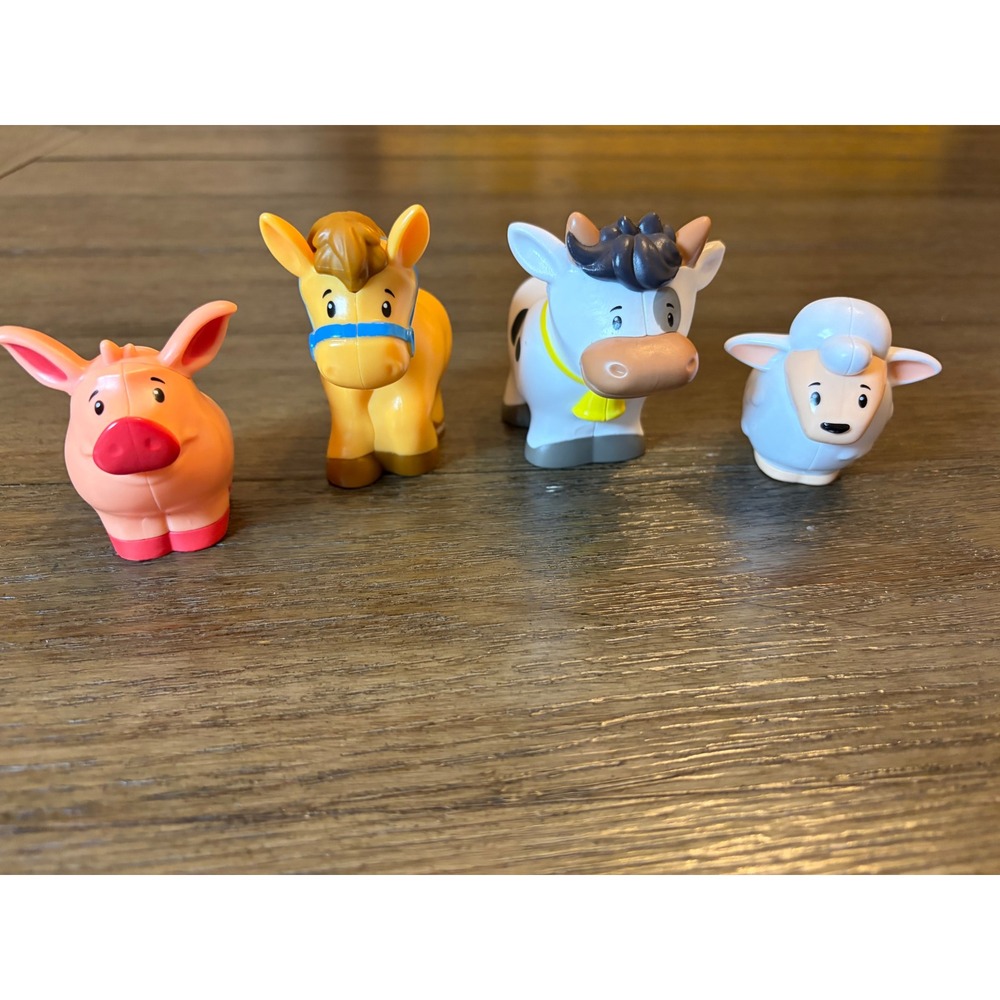 Fisher Price Little People Farm Animals Toddler OS 4pc Set Cow Pig Horse Sheep - Picture 2 of 8